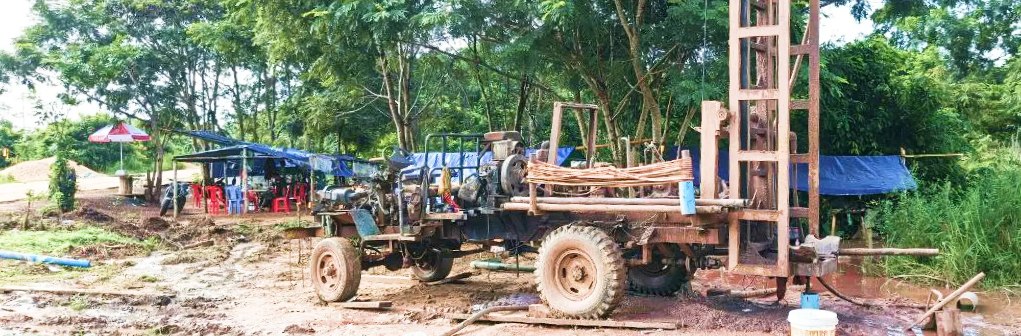 井戸制作の様子