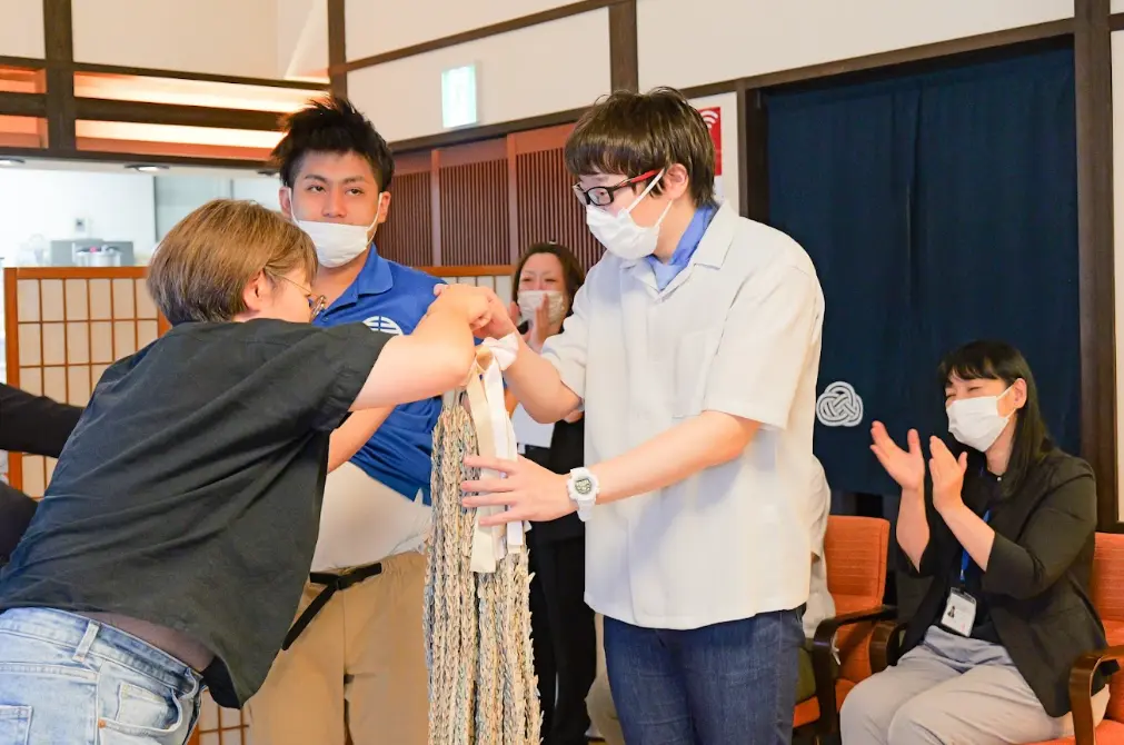 七尾市福祉作業所から輪島市福祉作業所へ贈呈
